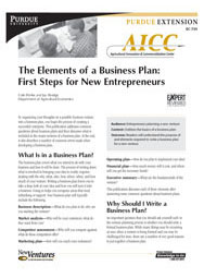 The Elements of a Business Plan: First Steps for New Entrepreneurs